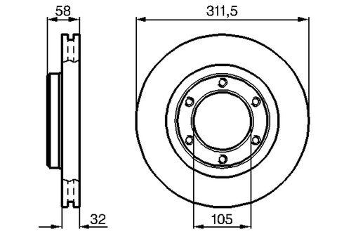 Bosch bremsscheibe 986 - 0,