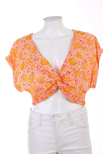 Zara kurzarm bluse cropped - zara, kurzarm-bluse