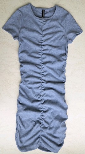 Gerafftes kleid grau - gerafftes,