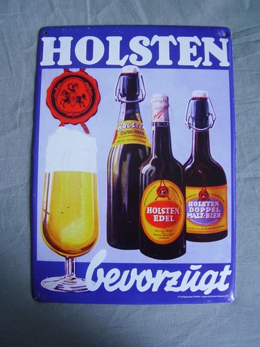 Blechschild holsten bier - blechschild,