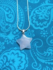 925er Sterlingsilberkette mit Sternanhänger aus Rosenquarz