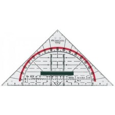 FABER-CASTELL Geodreieck BK 1 groß, mit Griff