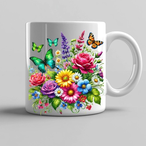 Kaffeetasse wildblumen mit - 2x,
