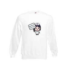 Die beste Kittel Biene | Krankenschwester | Schild Sweatshirt Weiß