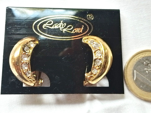 Ohrclips gold strasssteine - ohrclips,