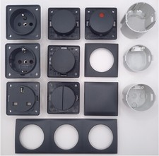 Berker integro anthrazit schwarz matt Steckdose Schalter Caravan Wohnmobil Möbel