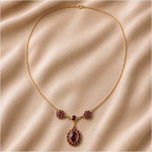 Antikes granat collier 900 - granat,