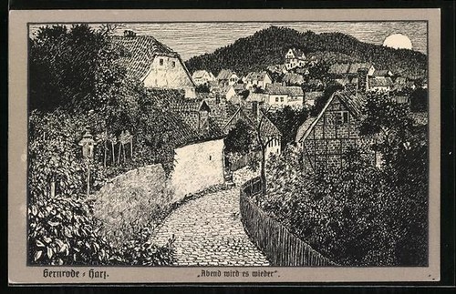 Ansichtskarte gernrode harz - ansichtskarte, /