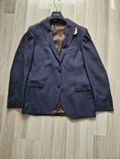 Herren Sakko von Eduard Dressler, Gr.50 blau Schurwolle