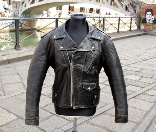 Herren lederjacke biker