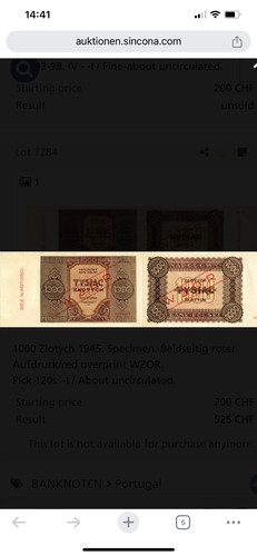 Polen 1000 zlotych 1945 - polen,