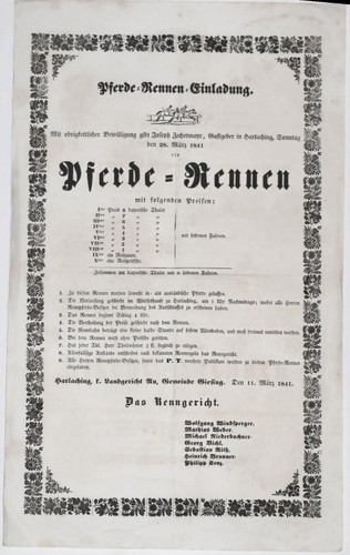 1841 pferde rennen einladung - 1841, pferde-rennen-einladung