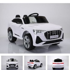 B-Ware Es-Toys Kinder Elektroauto Audi E-Tron Sportback, Fernbedienung weiss