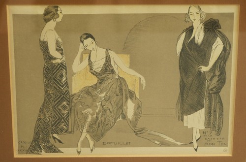 Original 1920 gazette bon - du,