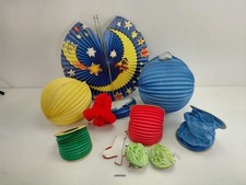 Konvolut Party-Dekoration Laternen/Lampions Pompons/Papierblumen #259500