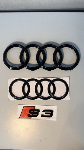 Audi emblem set schwarz - audi,