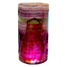 Wunderschöne Fluorit Lampe, Teelicht - Regenbogen Fluorit, Kristalllampe