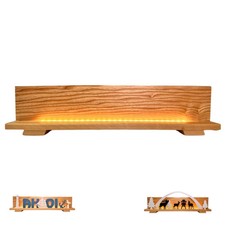 LED Dekosockel Erzgebirge, Holzsockel Esche Natur, inkl. Beleuchtung, 7 Motive