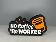 3D-gedrucktes Schild "Kein