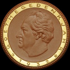 WEIMAR: Porzellan-Medaille