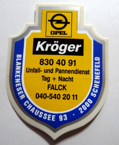 Werbe aufkleber opel kröger - werbe-aufkleber,