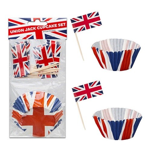 Union jack cupcake hüllen - jack,