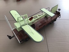 Märklin Spur 1, Flugzeug Transportwagen mit Replica Flugzeug