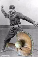 Vintage Baseball Handschuh antik Leder Antik Alt Original Zustand USA 40s