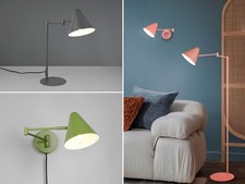 Retro Leselampen zum Lesen mit Schwenkarm Schalter und Stecker in 3 Ausführungen