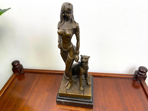 Bronze skulptur cleopatra - bronze, mit