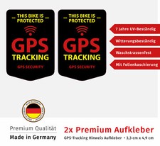 GPS Fahrrad Aufkleber 2x Premium Bike Tracking Sticker Wetterfest UV-Beständig