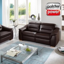 polsterpower Ledersofa - braun