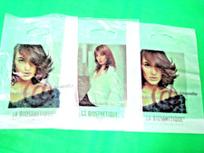 LA BIOSTHETIQUE Paris -3 Stück Plastik -Tüte -Tasche -Werbeartikel -aus Sammlung