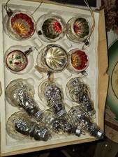 12 Weihnachtskugeln Christbaumschmuck Glaskugeln Uralt Antik shabby Rarität