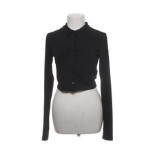 NA-KD, Crop Top, Größe: S, Cropped Slinky Cardigan, Schwarz, Einfarbig #ZiX