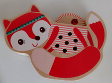 Spardose in Figurform  Lilliputiens "die Füchsin Alice aus Holz 14 x 20 x 2,5 cm