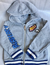 ORIGINAL Kinder Jacke Sweatshirt BURBERRY Gr.3Y Baumwolle Grau Kapuze NP189€