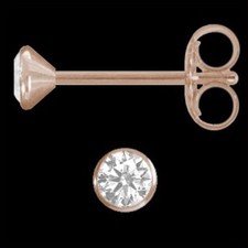 Ohrstecker Zirkonia echt Silber 925 Vergoldet Rose Gold Ohrringe Damen Schmuck