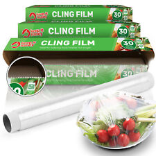 30-180M 30cm Klebefolie Lebensmittelgastronomie | Einfach zu schneiden große Nachfüllrollen Küchenfolie