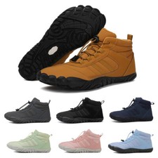 Barfußschuhe Winterstiefel Herren Damen Warme Traillaufschuhe Hohe Schneestiefel