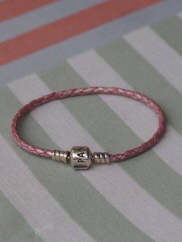 Pandora leder armband rosé - leder-armband,