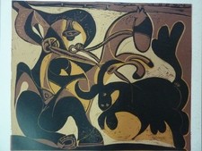 PABLO PICASSO - Linolschnitt 1962 "Picador und Stier" !!! RARITÄT