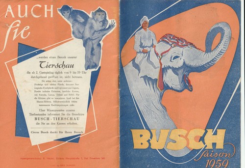 Zirkus busch saison 1959 - busch,