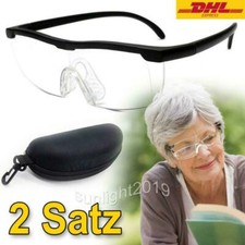 2x 160% Vergrößerung Brille Lupe Lupenbrille Zauberbrille Vatertagsgeschenk