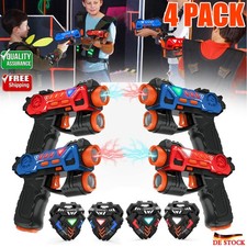 4x Laser Tag Guns Set Infrarot Laserpistolen Kinder Spielzeug Pistole Geschenk.
