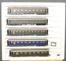 Liliput 843 Schnellzugwagen-Set  5 Wagen  grün + blau DB  schöner Zustand OVP H0