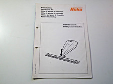 Ersatzteilliste Hako Variette Mähantrieb (5157) und Spezialmähbalken (5156)