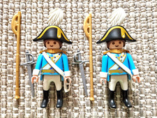 2x playmobil History Figuren Soldaten Blauröcke Gardisten Schlosswache