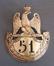 SHAKO PLATTE 1. REICH Modell 1812 der 51. Linie
