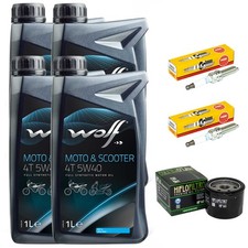 Inspektion Set Öl 4L Ölfilter Zündkerzen für Husqvarna Nuda 900 A700 ZKH 2012-15